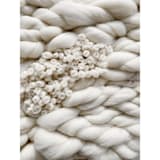 "Sea" - Original Textile Art in white by Meghan Shimek