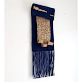 "Sand by the Sea" - Original Textile Art in blue by Bharti Trivedi