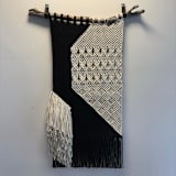"Abstract Macrame #007" - Original Textile Art in multicolor by Kelly Renee Arte