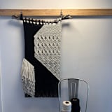 "Abstract Macrame #007" - Original Textile Art in multicolor by Kelly Renee Arte