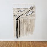"Woven Wallhanging, "Edelweiss", Extra Large" - Original Textile Art in multicolorassorted-colors by Damaris Kovach