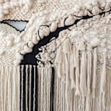 "Woven Wallhanging, "Edelweiss", Extra Large" - Original Textile Art in multicolorassorted-colors by Damaris Kovach
