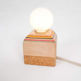"Recycled Skateboard Base Lamp" - Table Lamps in white by Koppa Wood