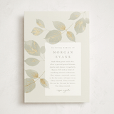 "Sonnet" - Foil Press Memorial Cards in Meadow by Kristie Kern - Front