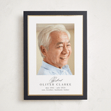 "Classic Edge" - Foil Press Memorial Cards in Midnight by Nicole Walsh - Front