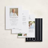 "Classic Edge" - Foil Press Memorial Cards in Midnight by Nicole Walsh - Back of Card Options