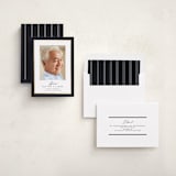 "Classic Edge" - Foil Press Memorial Cards in Midnight by Nicole Walsh - Assembled