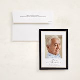 "Classic Edge" - Foil Press Memorial Cards in Midnight by Nicole Walsh - Card with Envelope
