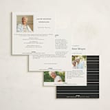 "Timeless Charm" - Foil Press Memorial Cards in Charcoal by Lucrecia Caporale - Back of Card Options