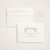 "Floral Tribute" - Foil Press Memorial Cards in Almond by Creo Study - FREE Recipient Addressing
