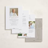 "Triple Frame" - Foil Press Memorial Cards in Cream by Ani Somi - Back of Card Options