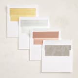 "Triple Frame" - Foil Press Memorial Cards in Cream by Ani Somi - Envelope Liners