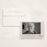"Everleaf Tribute" - Foil Press Memorial Cards in Pearl by Ana de Sousa - Card with Envelope