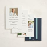 "Minimally Stated" - Foil Press Memorial Cards in Marine by Christie Garcia - Back of Card Options