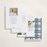 "Wide Frame" - Memorial Cards in Ocean by Kelly Watkins - Back of Card Options