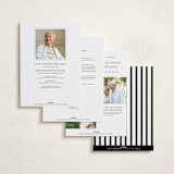 "Editorial Modern" - Memorial Cards in Chalk by Anupama - Back of Card Options