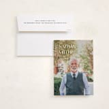 "Editorial Modern" - Memorial Cards in Chalk by Anupama - Card with Envelope