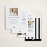 "Editorial Modern" - Memorial Cards in Chalk by Anupama - Back of Card Options