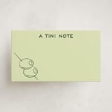 "A tini note" - Mini Note Cards in Extra Olive by Megan Davis - Front