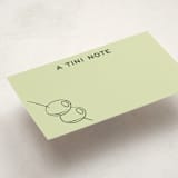 "A tini note" - Mini Note Cards in Extra Olive by Megan Davis - Detail