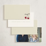 "Cherry Birthday" - Mini Note Cards in Champagne by Helena Vitto - Back of Card Options