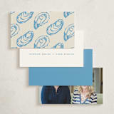"Oyster" - Mini Note Cards in Oyster Blue by Megan Davis - Back of Card Options