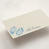 "Oyster" - Mini Note Cards in Oyster Blue by Megan Davis - Detail