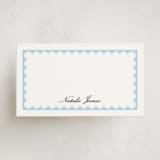 "Sweetly Scalloped" - Mini Note Cards in Sky by Catherine Culvenor - Front