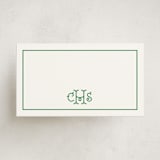 "Keyline Initials" - Mini Note Cards in Shamrock by mo kelley - Front
