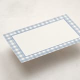 "Classic Gingham" - Mini Note Cards in Pond by Creo Study - Detail