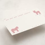 "Animal Cracker Parade" - Mini Note Cards in Pink Sugar by Jennifer Postorino - Detail