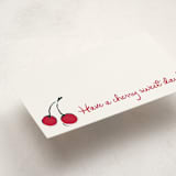 "Cherries" - Mini Note Cards in Tomato by Kelly Watkins - Detail