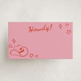 "cowboy club" - Mini Note Cards in Cherry by Jennifer Lew - Front