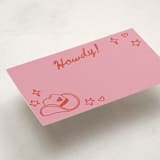 "cowboy club" - Mini Note Cards in Cherry by Jennifer Lew - Detail