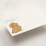 "Preppy Pup" - Mini Note Cards in Bluebird by Susan Zinader - Detail