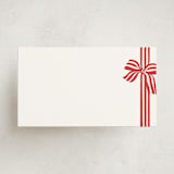 "ribbon wrapped" - Mini Note Cards in Poinsettia by Angela Marzuki - Front