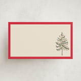 "Vintage Spruce" - Mini Note Cards in Poinsettia by Amy Kross - Front