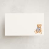 "Plaid bear" - Mini Note Cards in Cornflower by Sarah Knight - Front