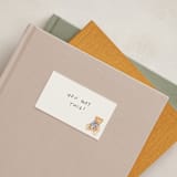 "Plaid bear" - Mini Note Cards in Cornflower by Sarah Knight - In-Situ