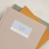 "RicRac Gingham" - Mini Note Cards in Nautical by Corinne Malesic - In-Situ