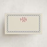 "Embroidery" - Mini Note Cards in Berry by Heather Schertzer - Front