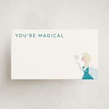 "Disney's Elsa Snowflake Magic" - Mini Note Cards in Turquoise by Holly Whitcomb - Front