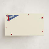 "Sports Pennant" - Mini Note Cards in Americana by Rebecca Dymon - Front