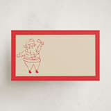 "Santa Outline" - Mini Note Cards in Santa by Angela Garrick - Front