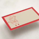 "Santa Outline" - Mini Note Cards in Santa by Angela Garrick - Detail