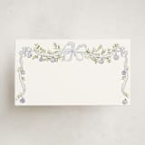 "Drape Ribbon" - Mini Note Cards in Icy Blue by Everett Paper Goods - Front