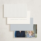 "Drape Ribbon" - Mini Note Cards in Icy Blue by Everett Paper Goods - Back of Card Options