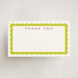 "Thanks a Bunch! (set of 10)" - Mini Note Cards in Chartreuse by Minted - Front