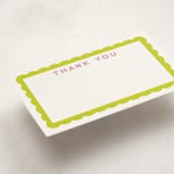 "Thanks a Bunch! (set of 10)" - Mini Note Cards in Chartreuse by Minted - Detail