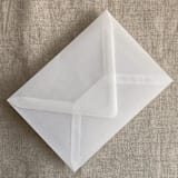 "Translucent vellum A7 euro flap envelope | pack of 10" - Envelopes in white by Ivory Invitations